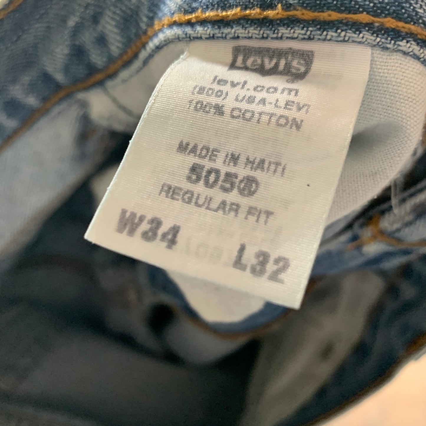 Vintage LEVI'S 505 Jeans W34 L31 Mens Regular Fit Straight Blue