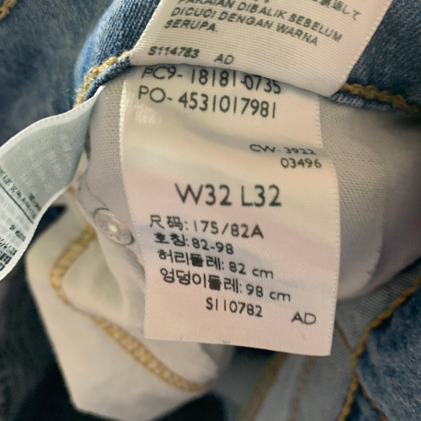 LEVI'S 541 Jeans W32 L31 Mens Slim Fit Tapered Blue
