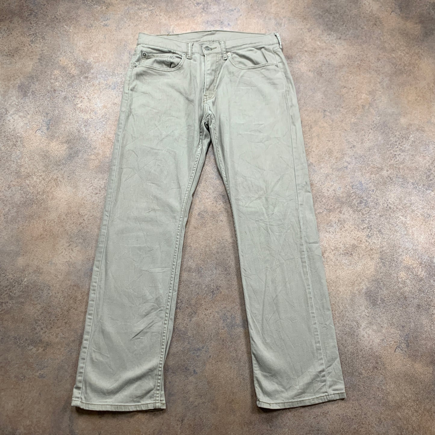 LEVI'S 559 Jeans W32 L31 Mens Regular Fit Straight Beige