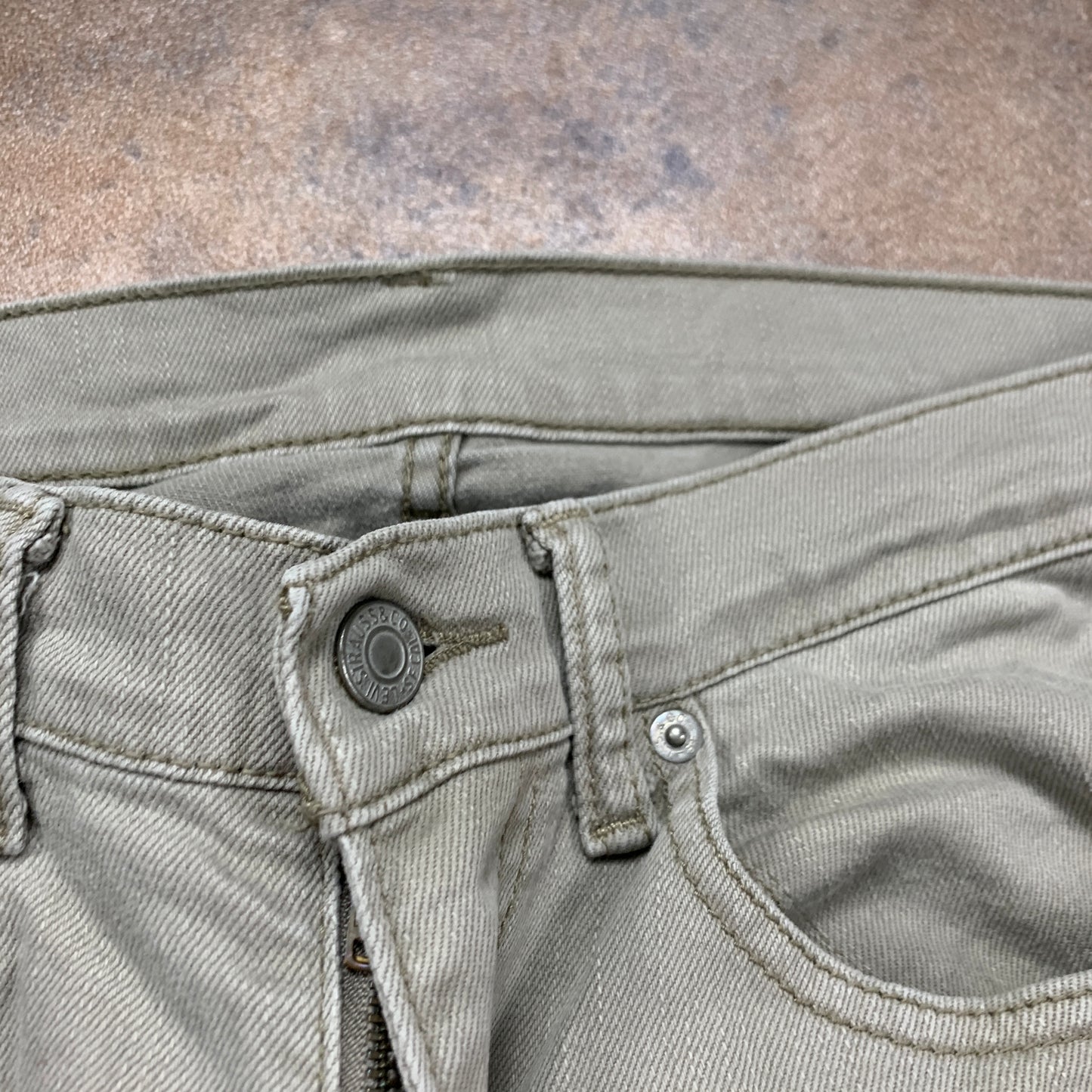 LEVI'S 559 Jeans W32 L31 Mens Regular Fit Straight Beige