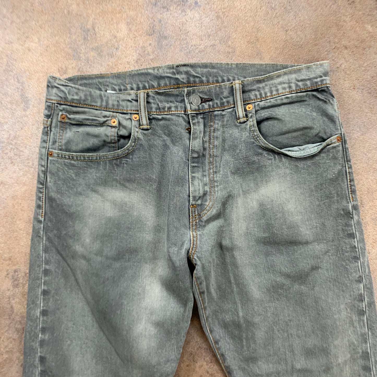 LEVI'S 520 Jeans W32 L30 Mens Skinny Fit Grey