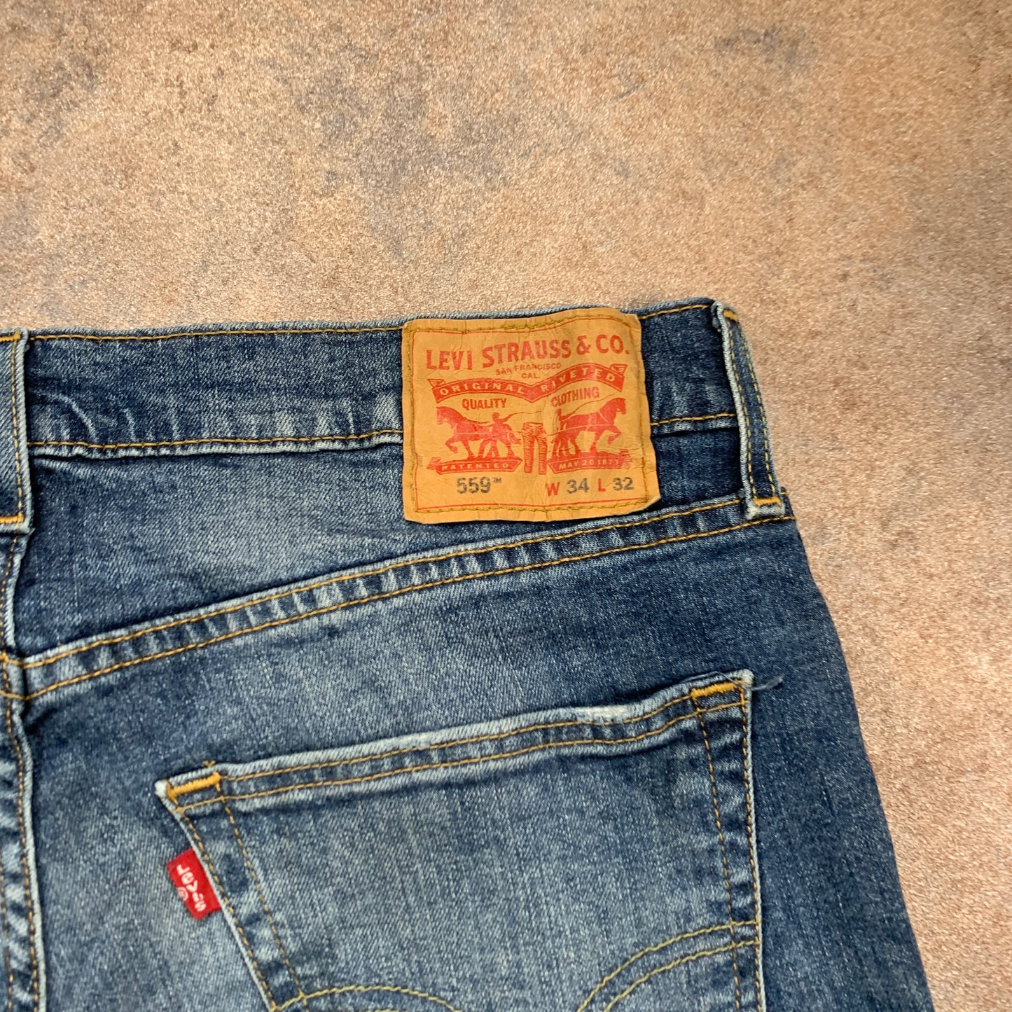 LEVI'S 559 Jeans W34 L31 Mens Regular Fit Straight Blue