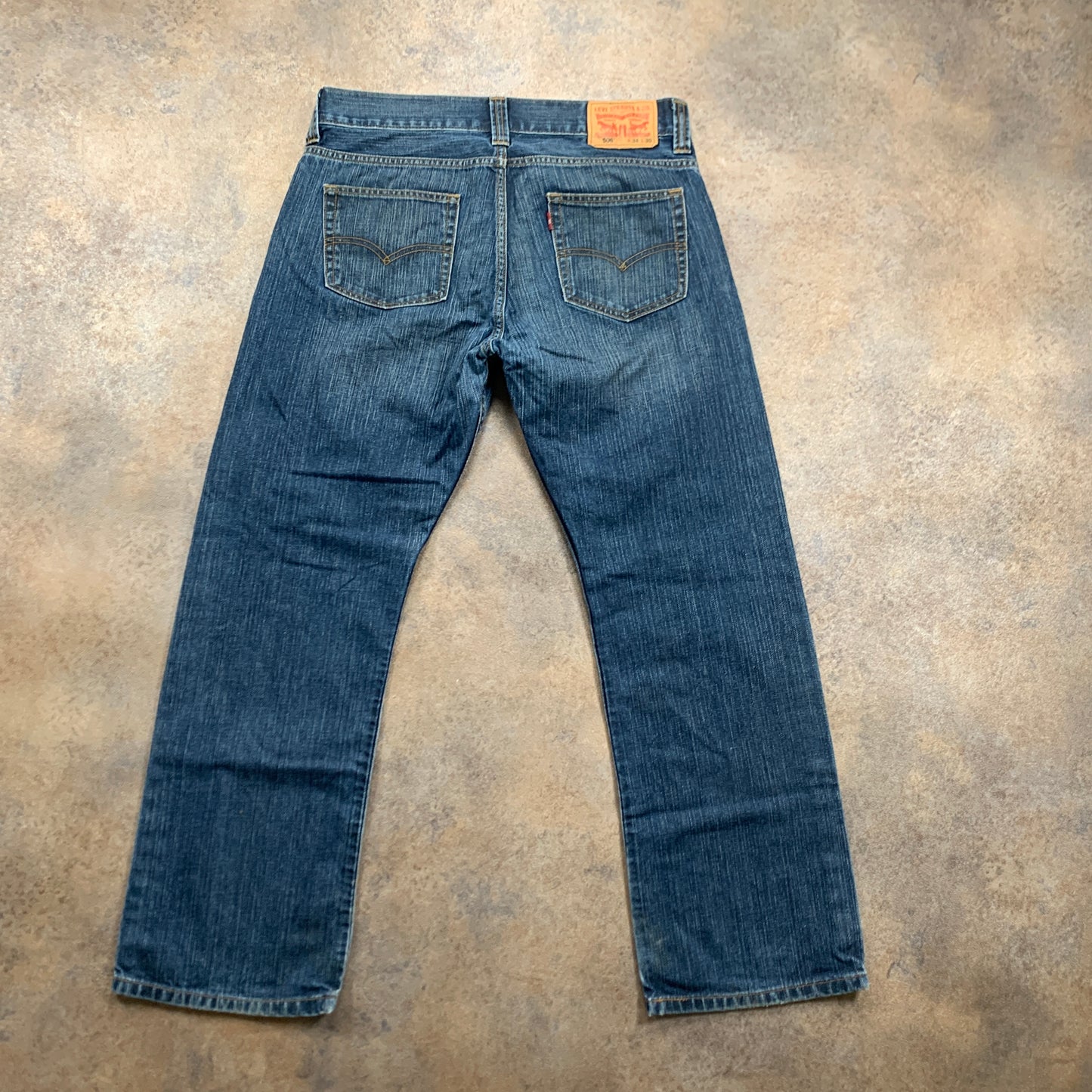 LEVI'S 506 Jeans W34 L28 Mens Regular Fit Straight Blue