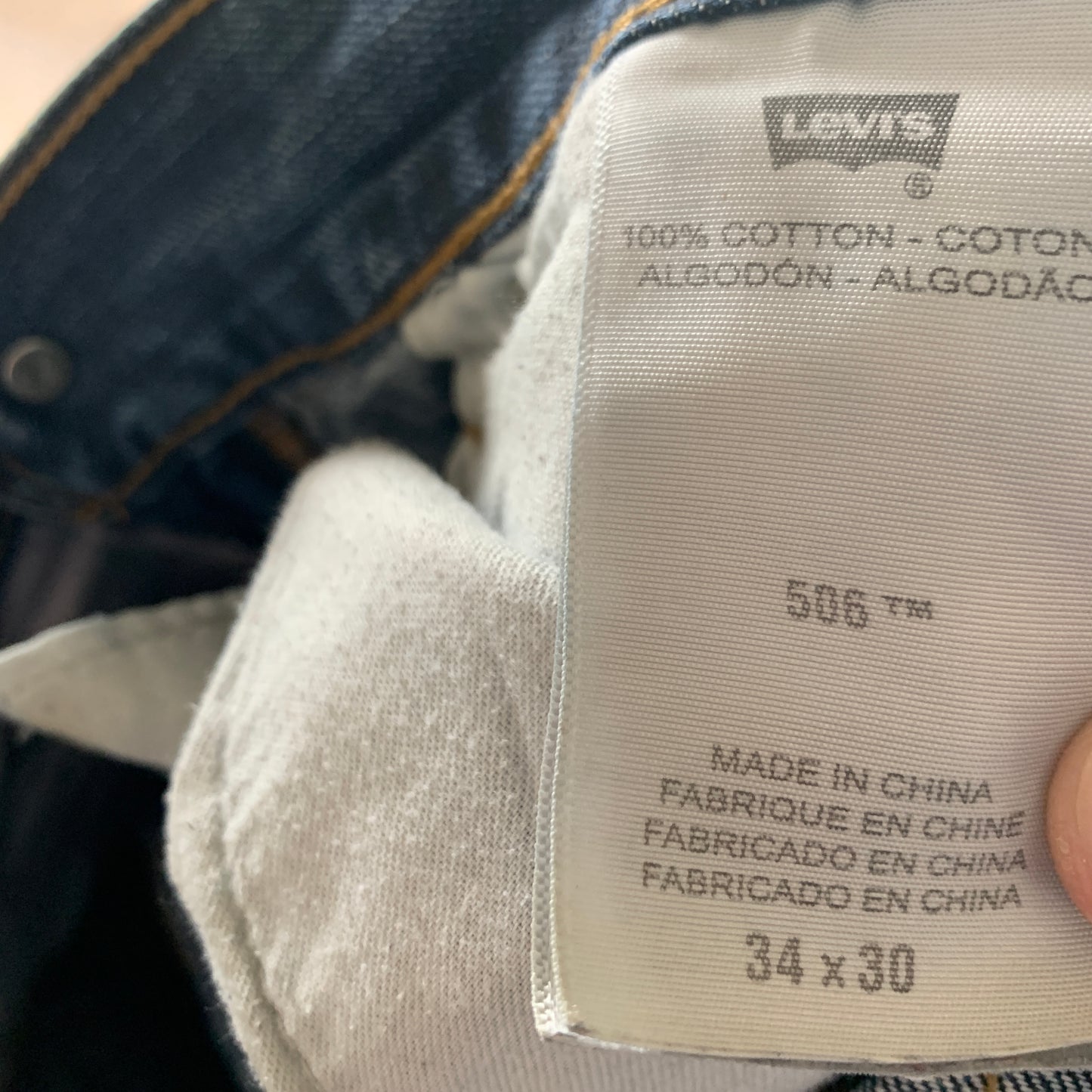 LEVI'S 506 Jeans W34 L28 Mens Regular Fit Straight Blue