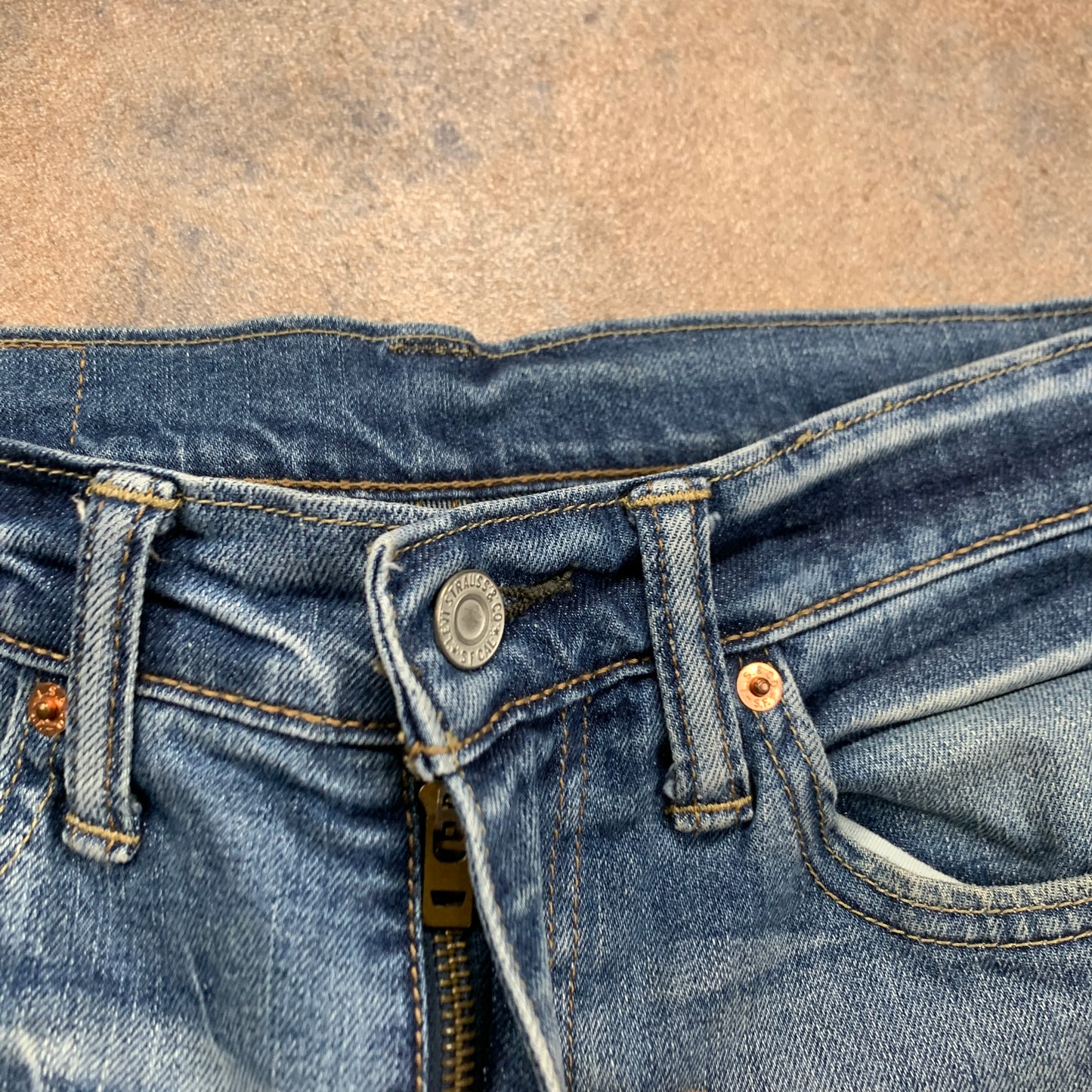 LEVI'S 508 Jeans W28 L27 Mens Slim Fit Straight Blue