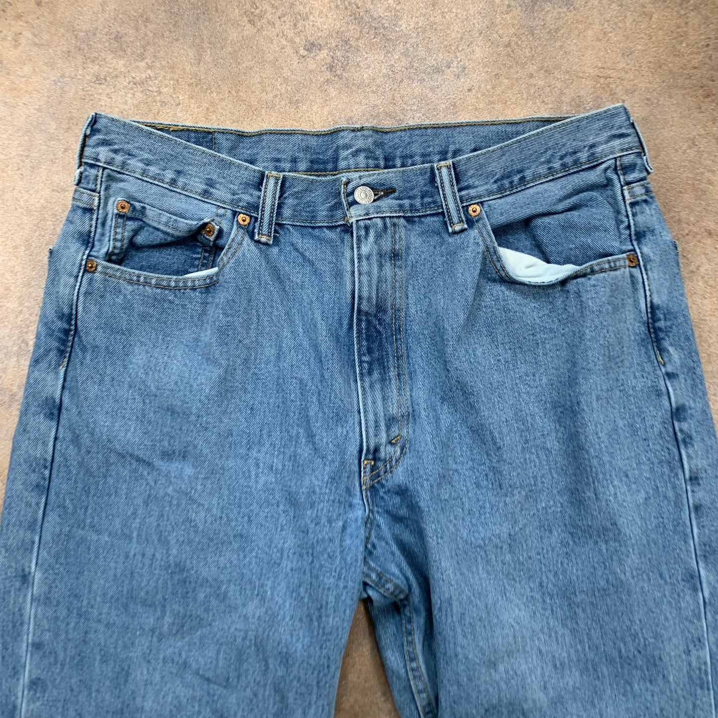 LEVI'S 550 Jeans W36 L30 Mens Relaxed Fit Straight Blue