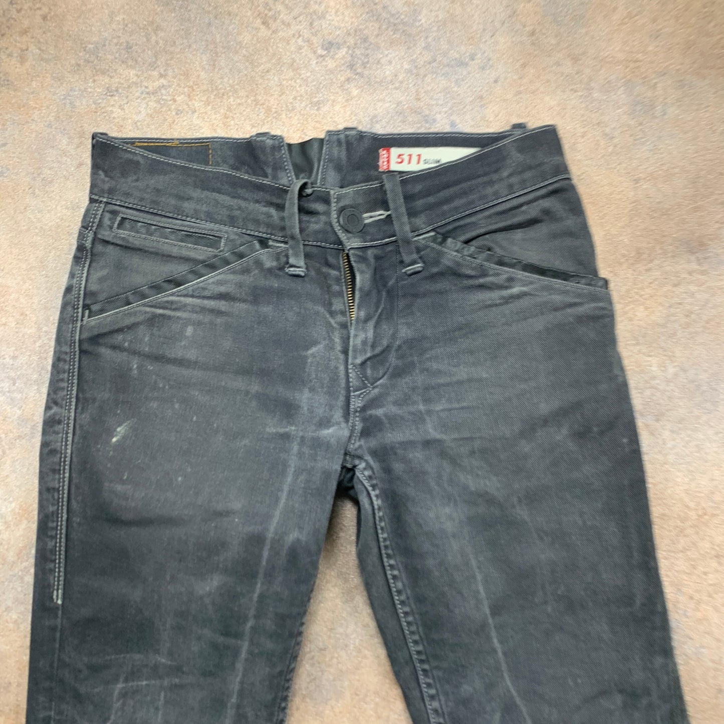 Vintage LEVI'S 511 Jeans W28 L31 Mens Slim Fit Grey