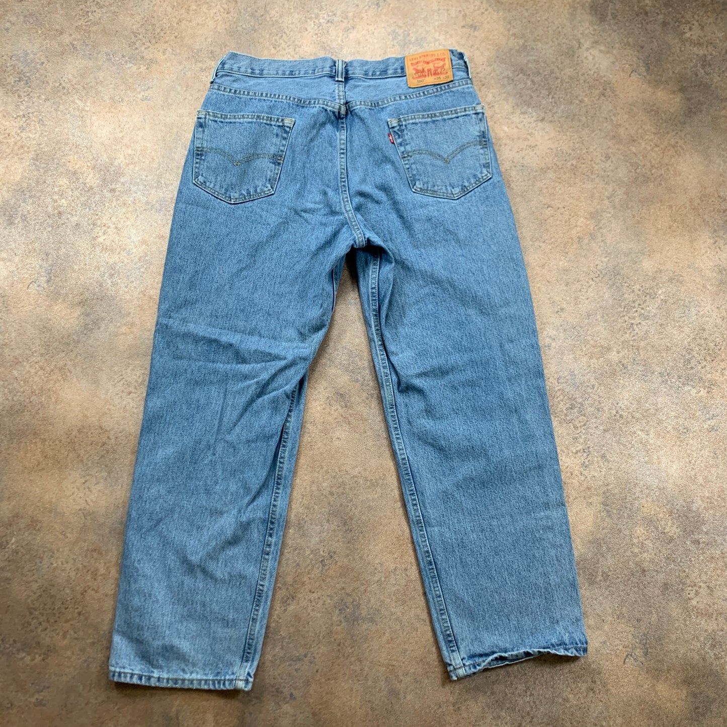 LEVI'S 550 Jeans W36 L30 Mens Relaxed Fit Straight Blue