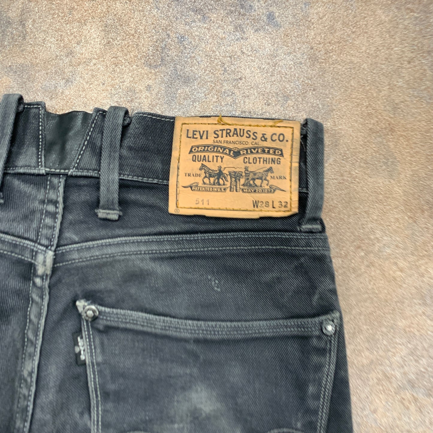 Vintage LEVI'S 511 Jeans W28 L31 Mens Slim Fit Grey