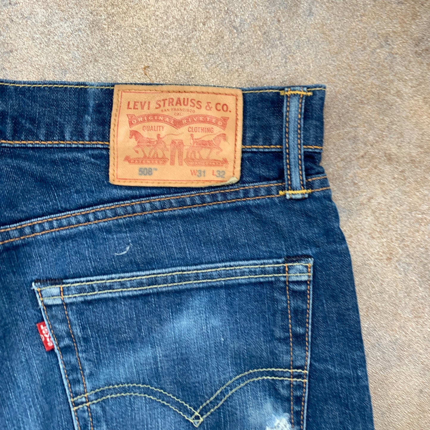 LEVI'S 508 Jeans W31 L30 Mens Slim Fit Straight Blue
