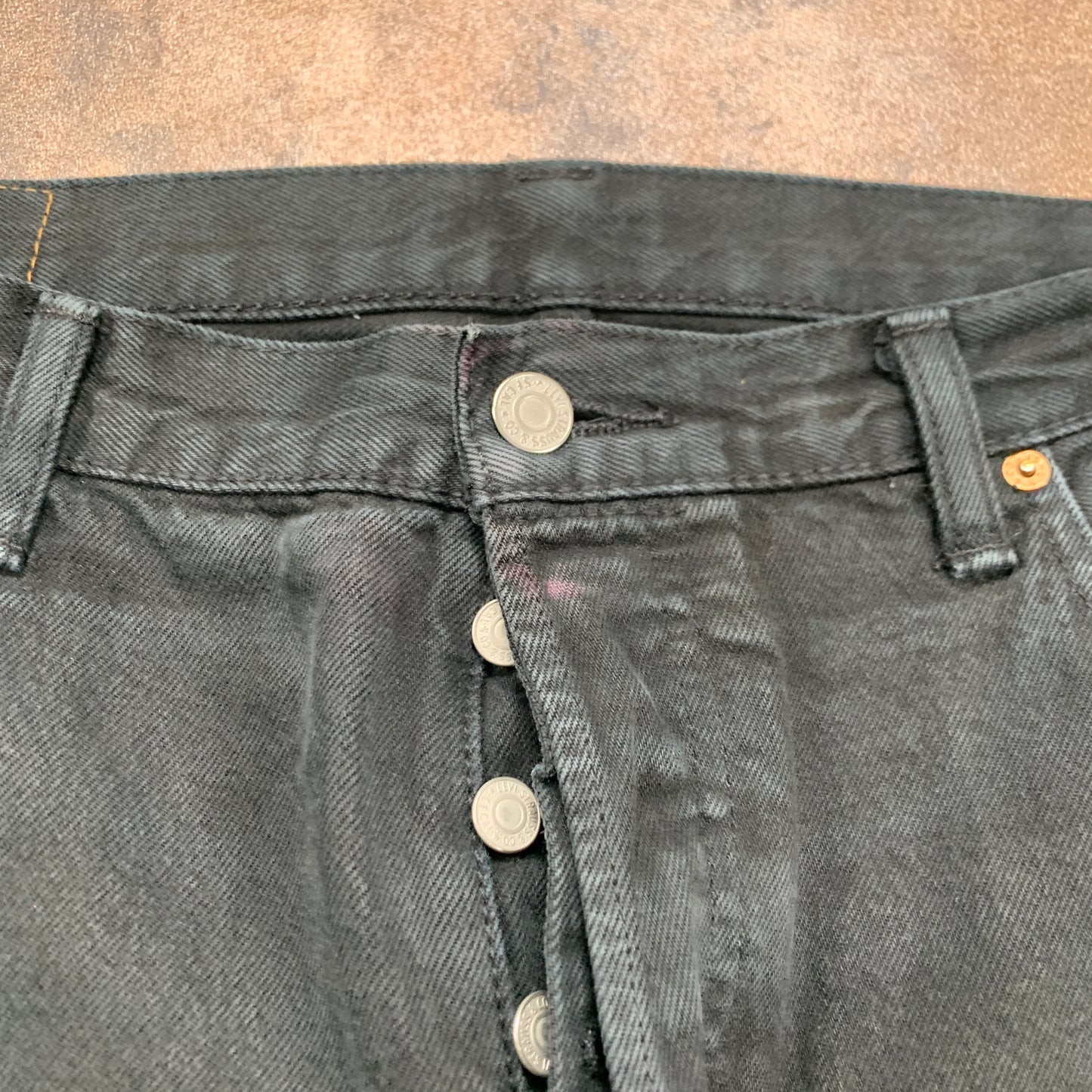 LEVI'S 501 Jeans W36 L30 Mens Regular Fit Straight Black