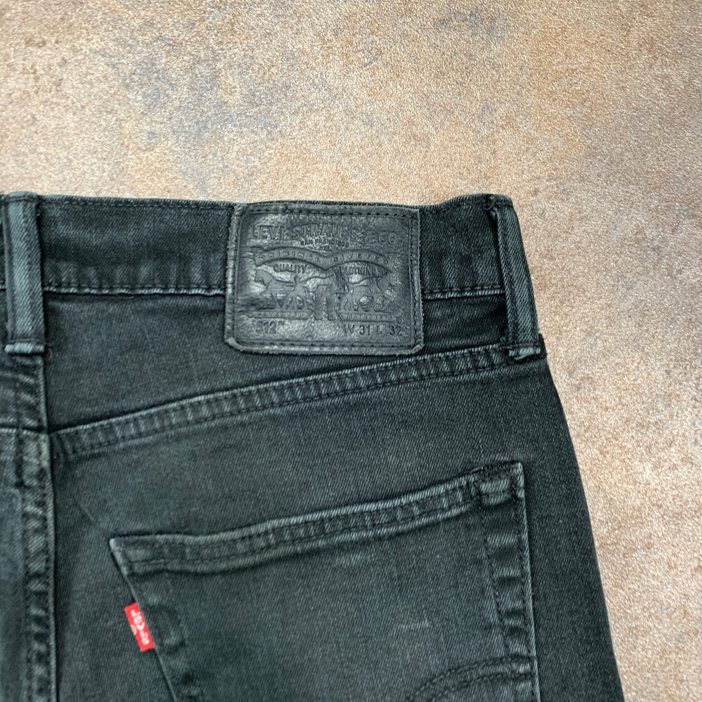 LEVI'S 512 Jeans W31 L30 Mens Slim Fit Tapered Black
