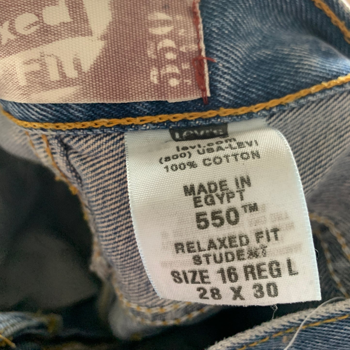 Vintage LEVI'S 550 Jeans W28 L30 Mens Relaxed Fit Straight Blue 90s