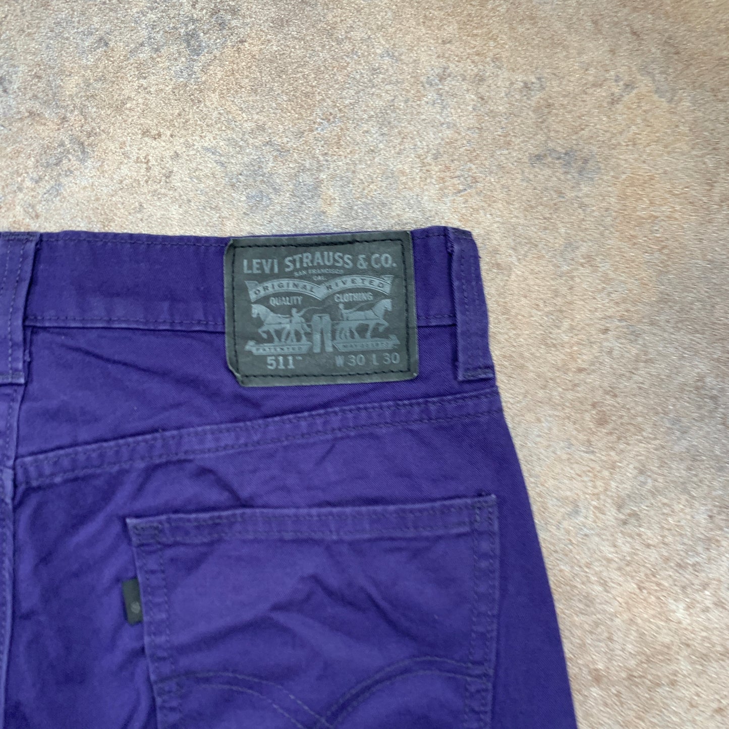 LEVI'S 511 Jeans W30 L30 Mens Slim Fit Purple