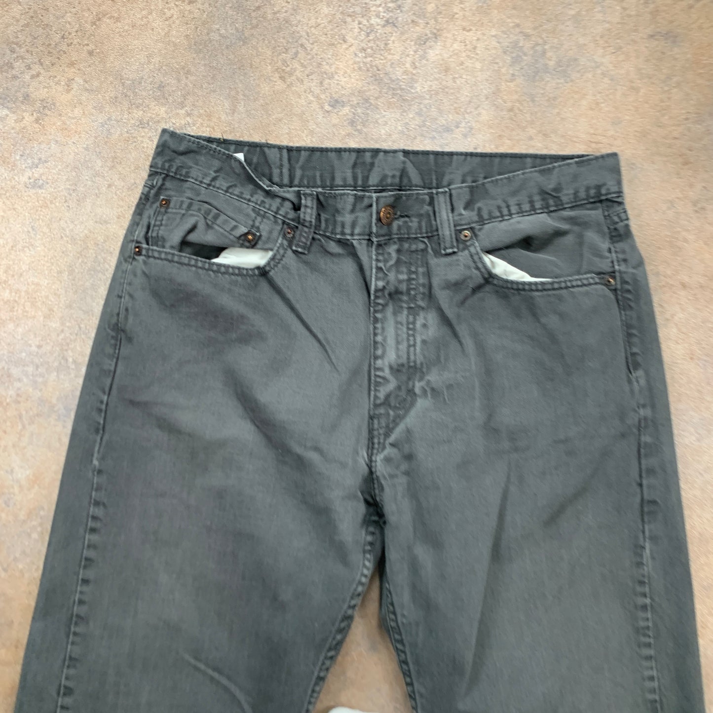 LEVI'S 505 Jeans W36 L30 Mens Regular Fit Straight Grey