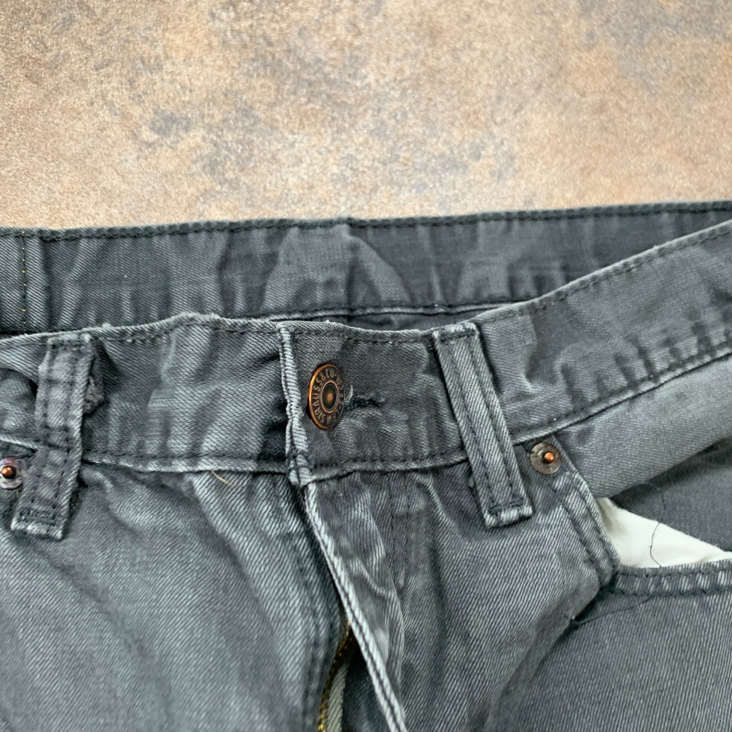 LEVI'S 505 Jeans W36 L30 Mens Regular Fit Straight Grey