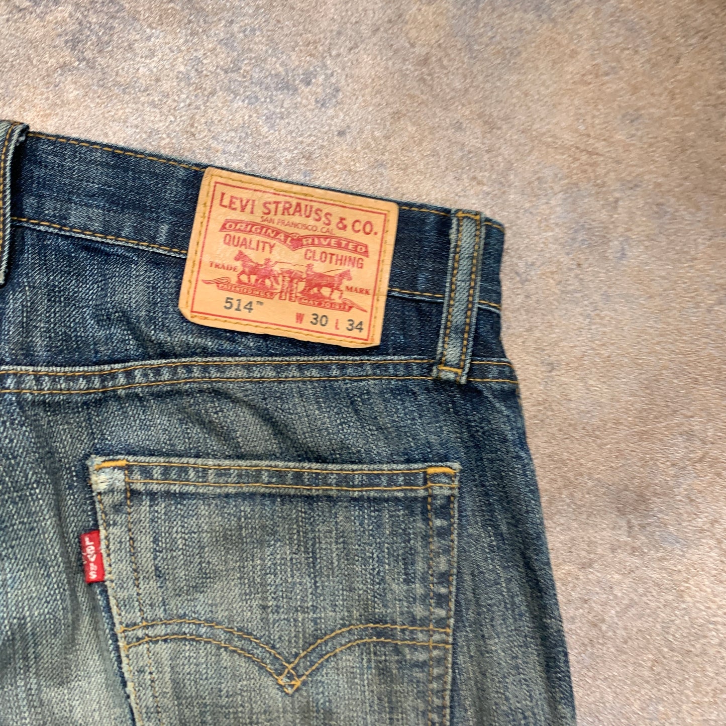 LEVI'S 514 Jeans W30 L34 Mens Regular Fit Straight Blue