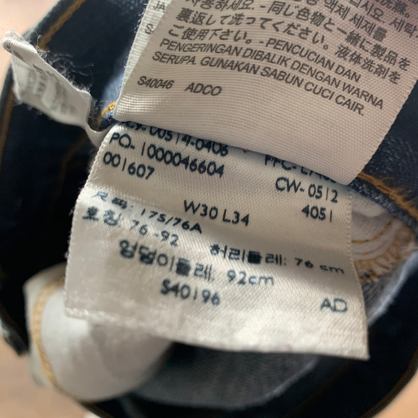 LEVI'S 514 Jeans W30 L34 Mens Regular Fit Straight Blue
