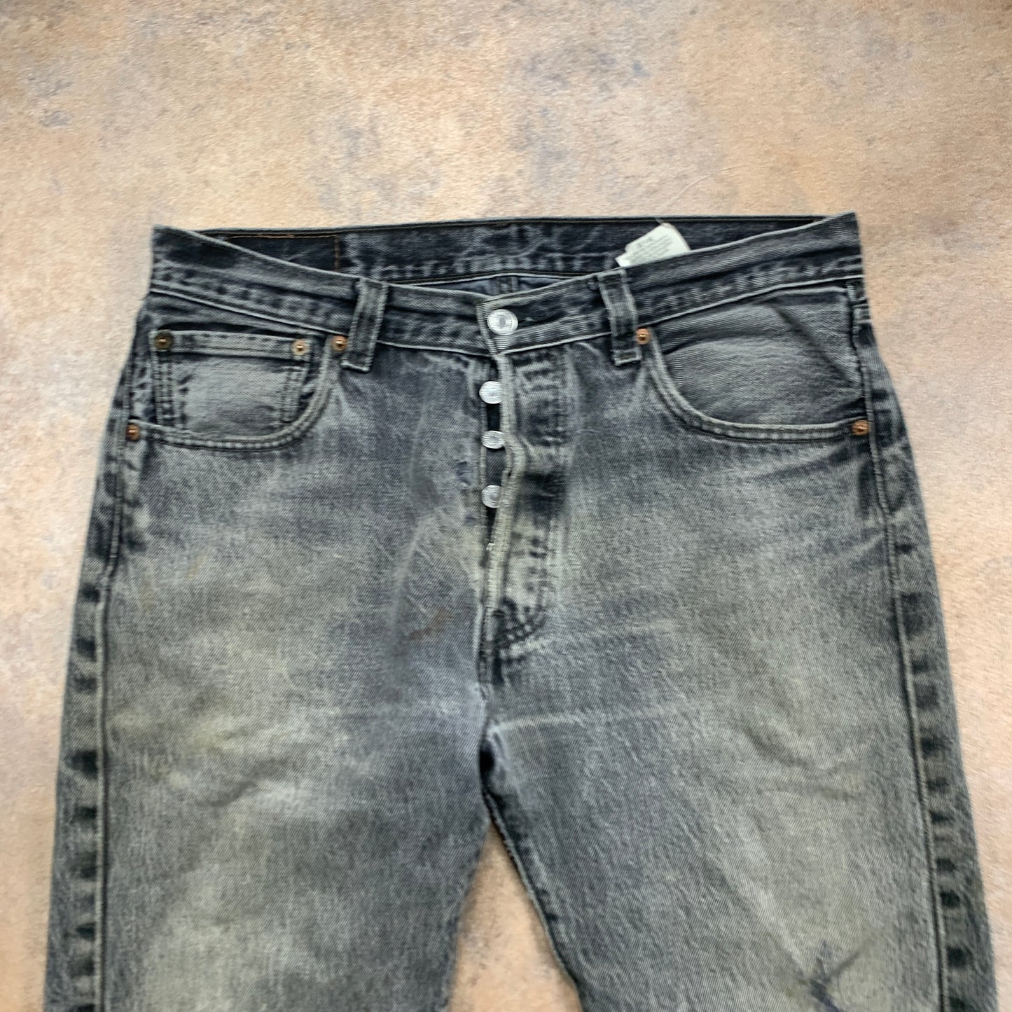 Vintage LEVI'S 501 Jeans W34 L30 Mens Regular Fit Straight Grey