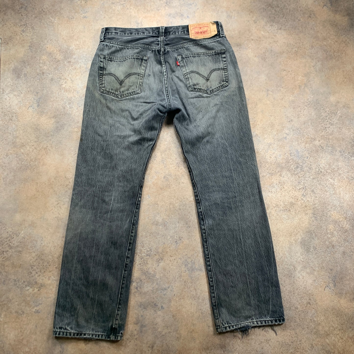 Vintage LEVI'S 501 Jeans W34 L30 Mens Regular Fit Straight Grey