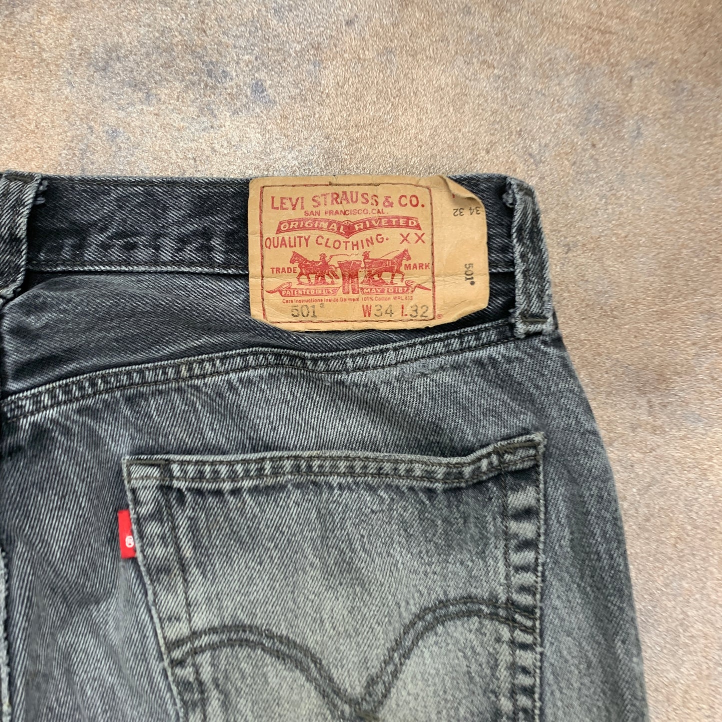 Vintage LEVI'S 501 Jeans W34 L30 Mens Regular Fit Straight Grey