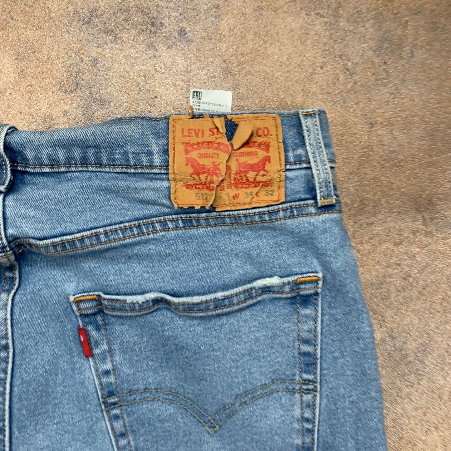LEVI'S 512 Jeans W34 L30 Mens Slim Fit Tapered Blue