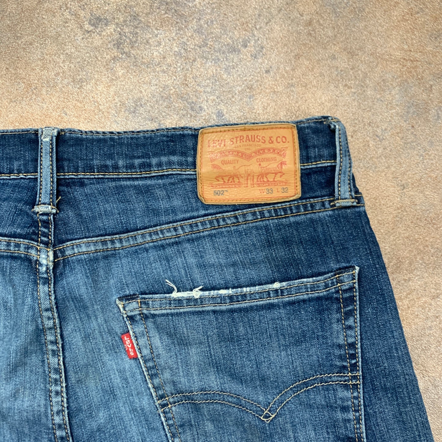 LEVI'S 502 Jeans W33 L30 Mens Slim Fit Tapered Blue