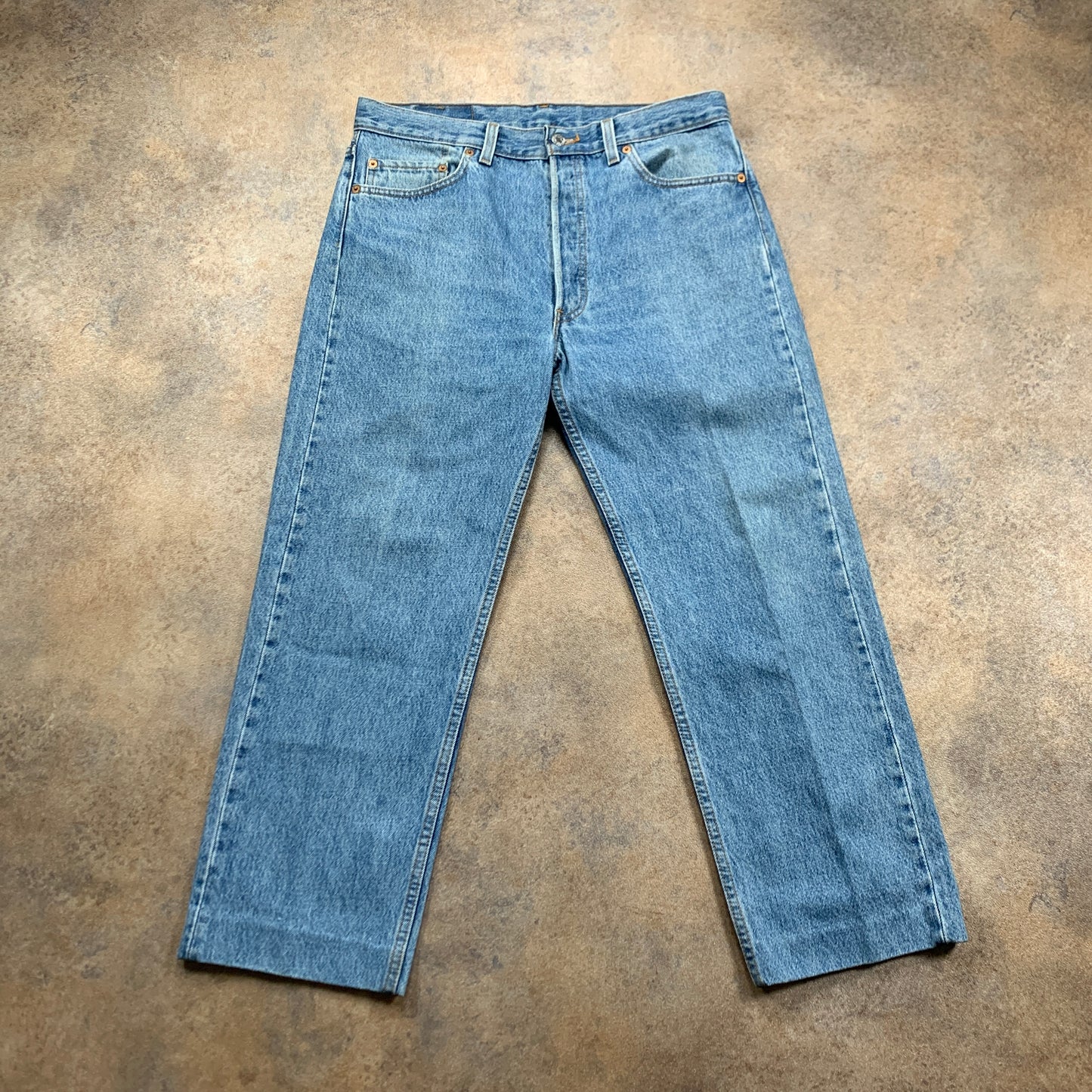 Vintage LEVI'S 501 Jeans W34 L26 Mens Regular Fit Straight Blue