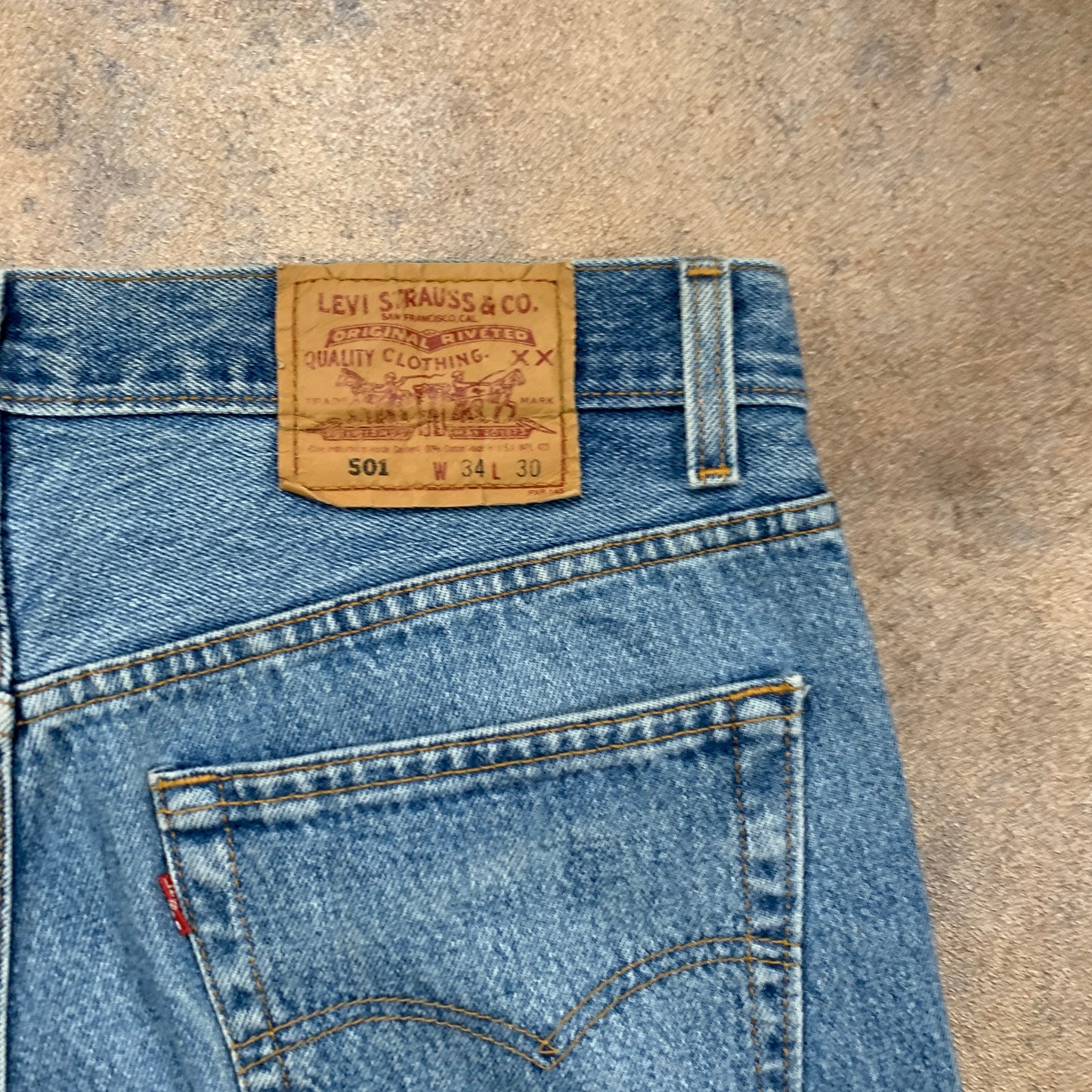 Vintage LEVI'S 501 Jeans W34 L26 Mens Regular Fit Straight Blue