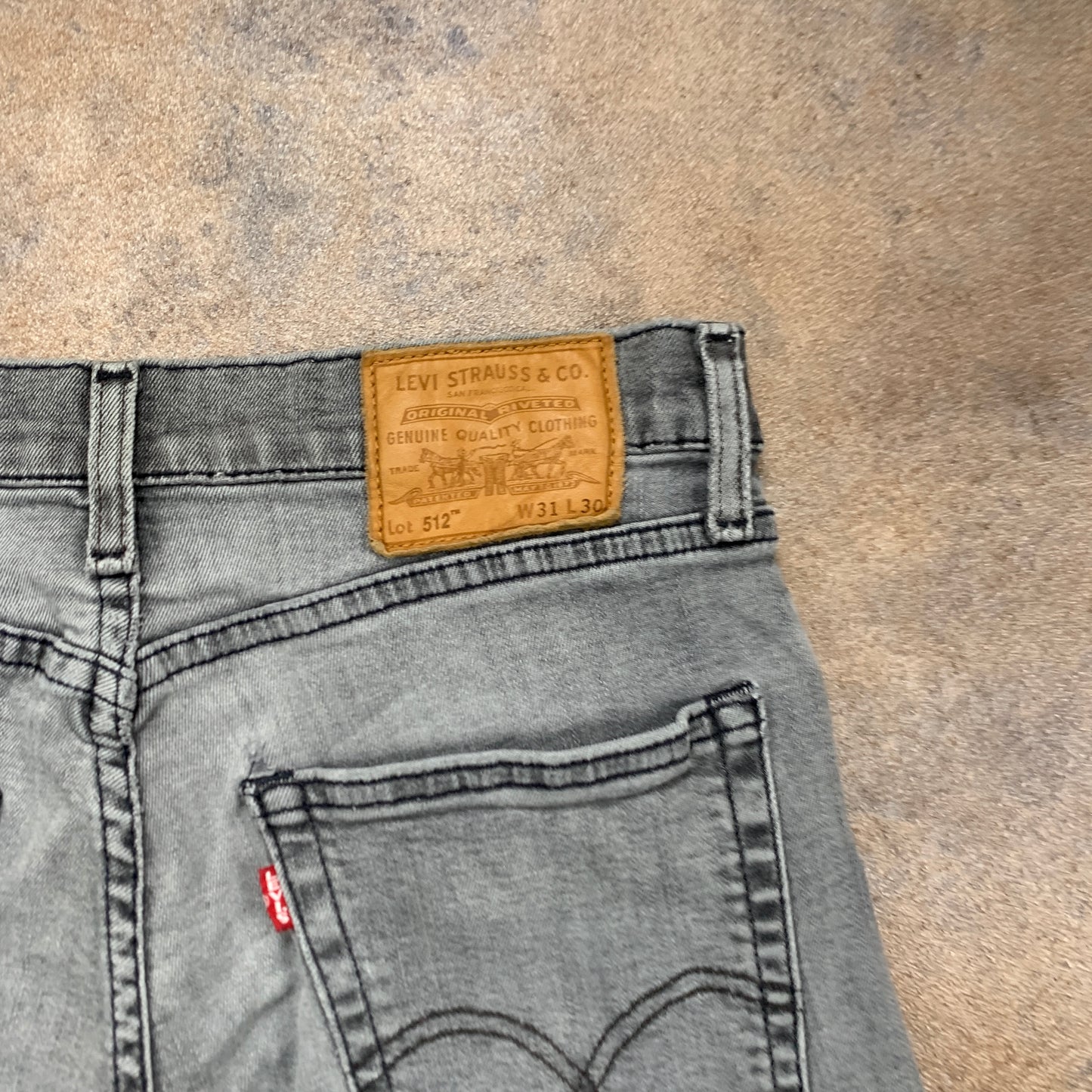 LEVI'S 512 Jeans W31 L28 Mens Slim Fit Tapered Grey