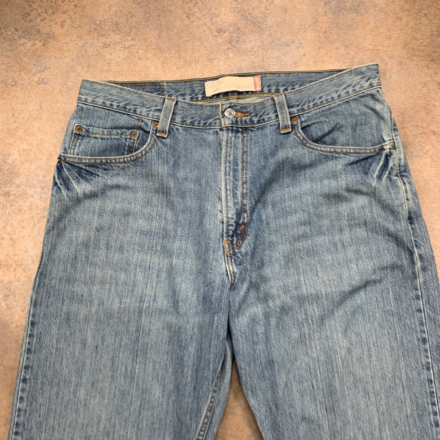 Vintage LEVI'S 569 Jeans W34 L32 Mens Relaxed Fit Straight Blue