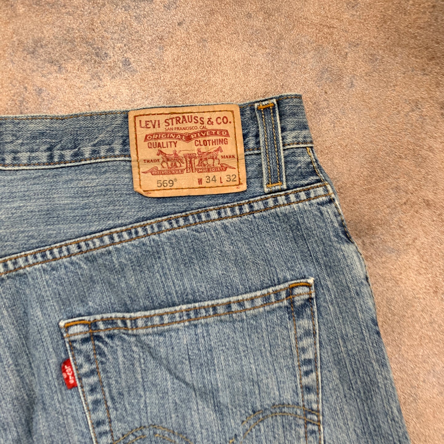 Vintage LEVI'S 569 Jeans W34 L32 Mens Relaxed Fit Straight Blue