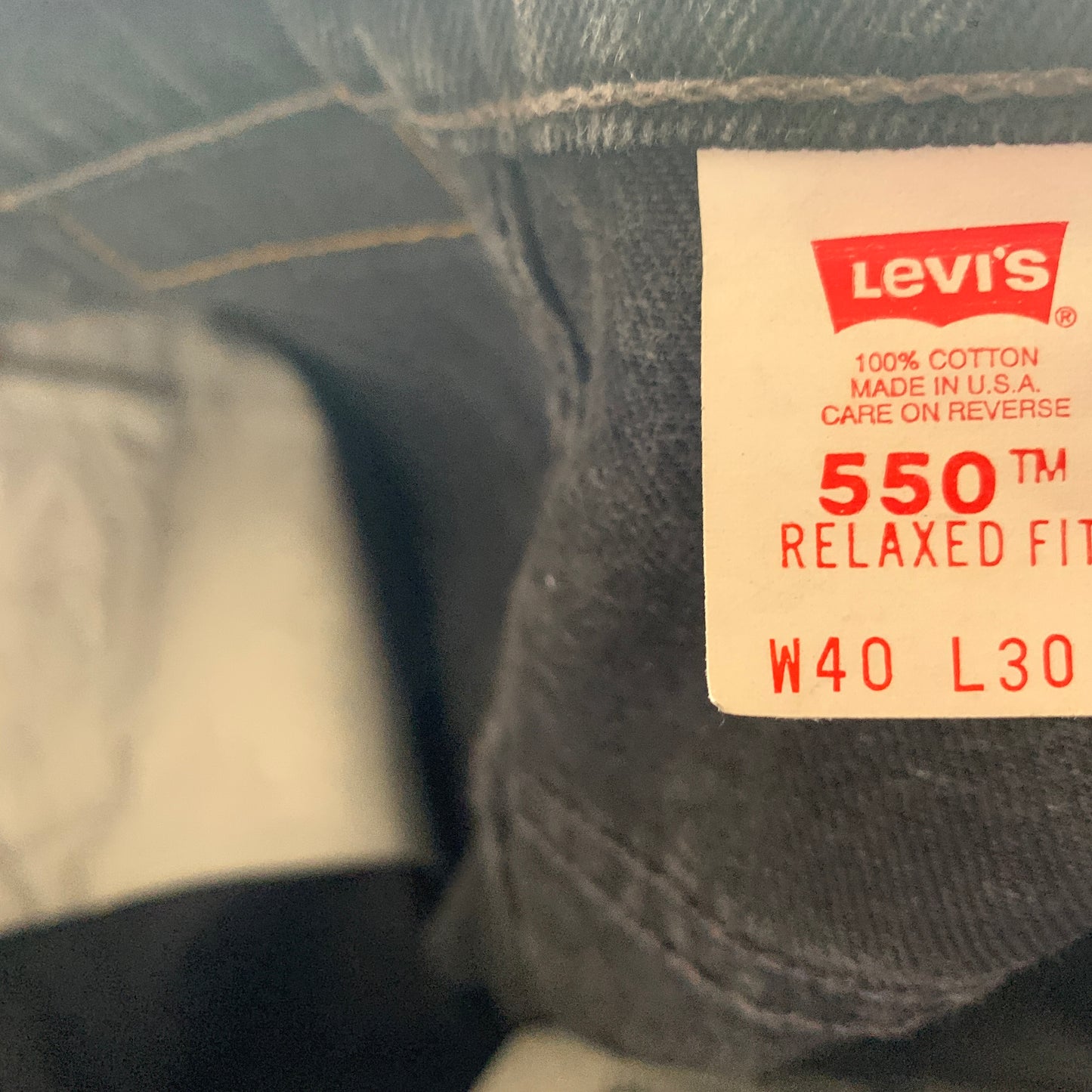 Vintage LEVI'S 550 Jeans W40 L30 Mens Relaxed Fit Straight Grey