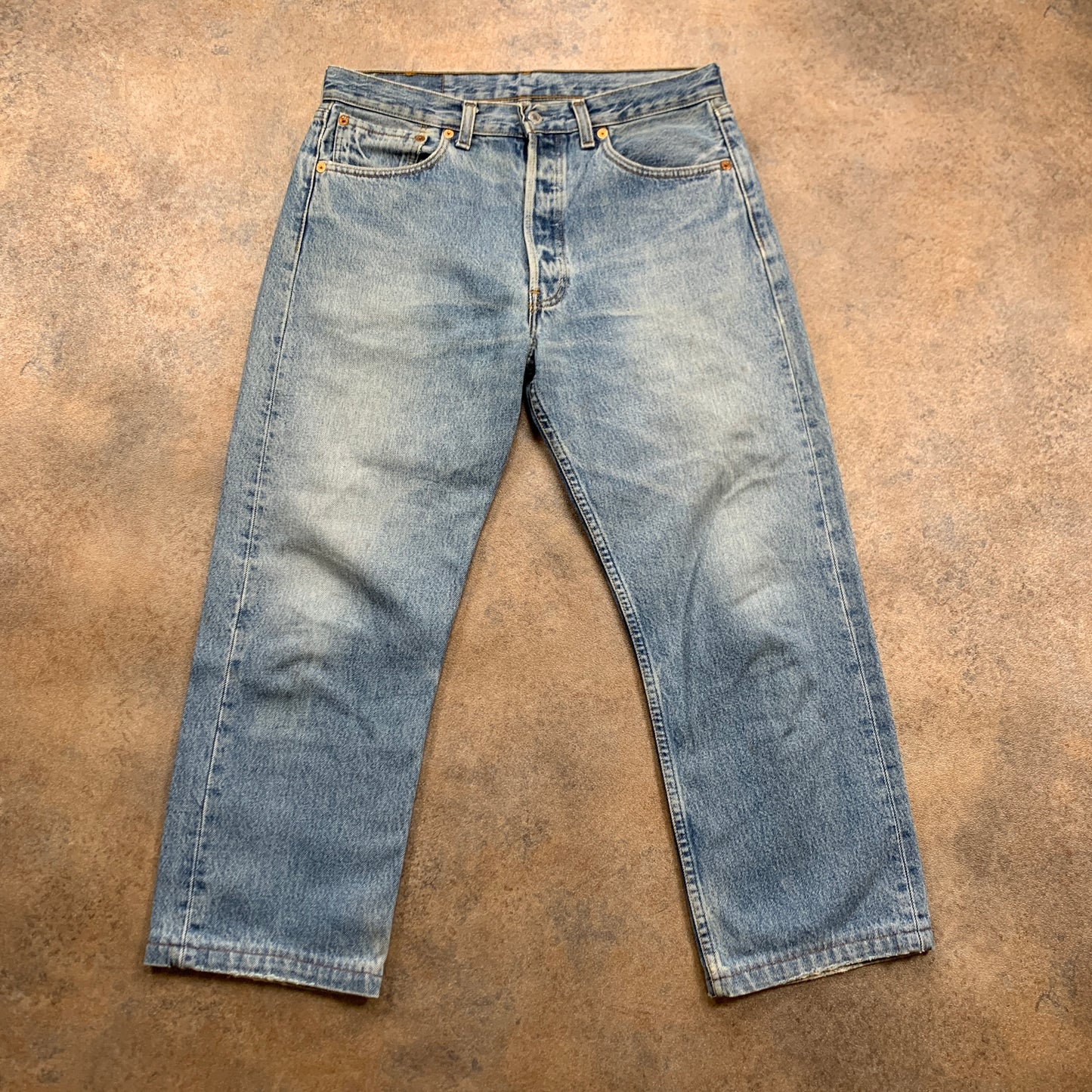 Vintage LEVI'S 501 Jeans W32 L25 Mens Regular Fit Straight Blue
