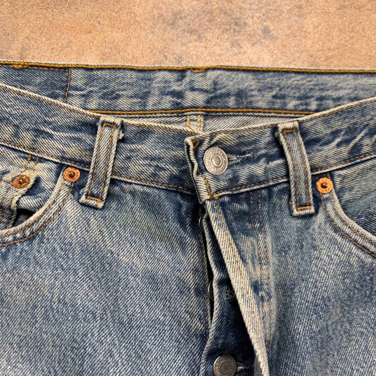 Vintage LEVI'S 501 Jeans W32 L25 Mens Regular Fit Straight Blue
