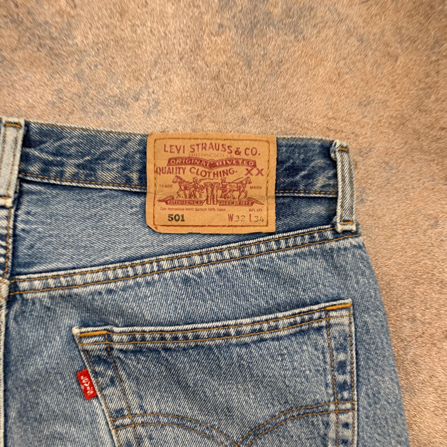 Vintage LEVI'S 501 Jeans W32 L25 Mens Regular Fit Straight Blue