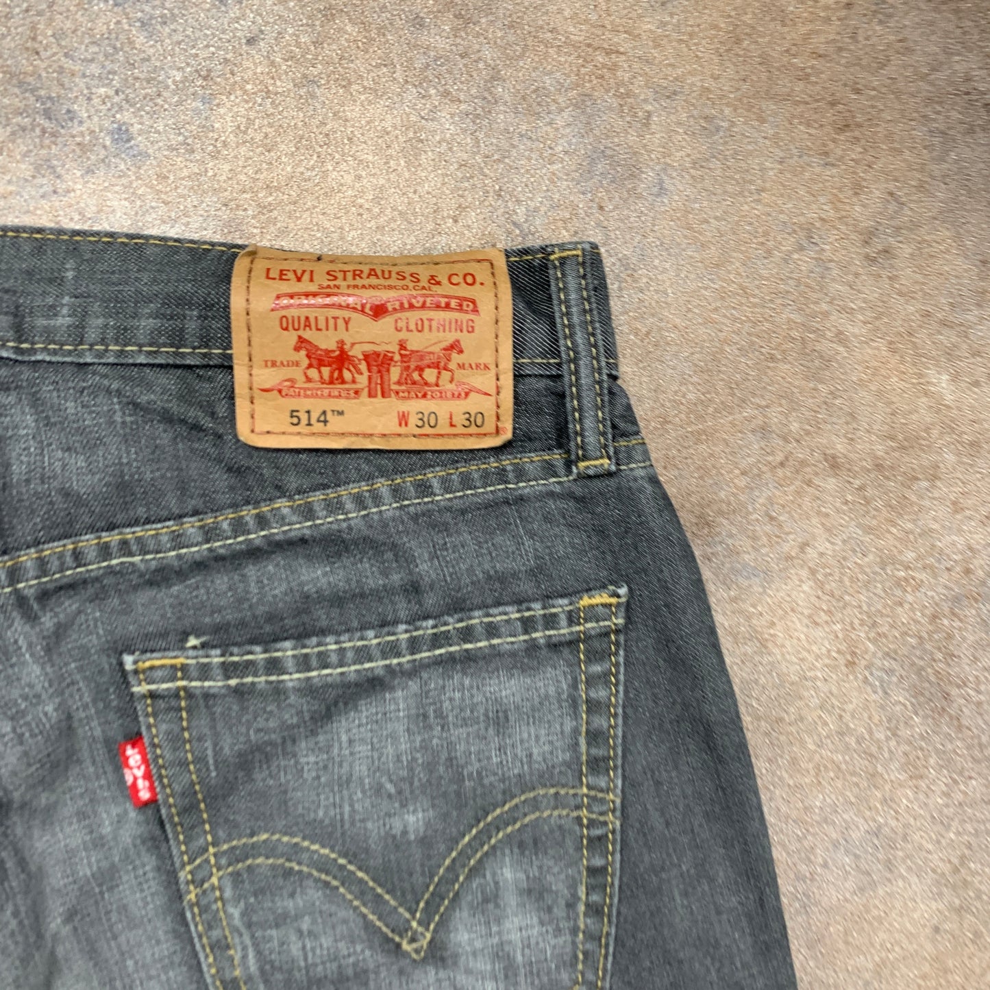 Vintage LEVI'S 514 Jeans W30 L30 Mens Regular Fit Straight Grey