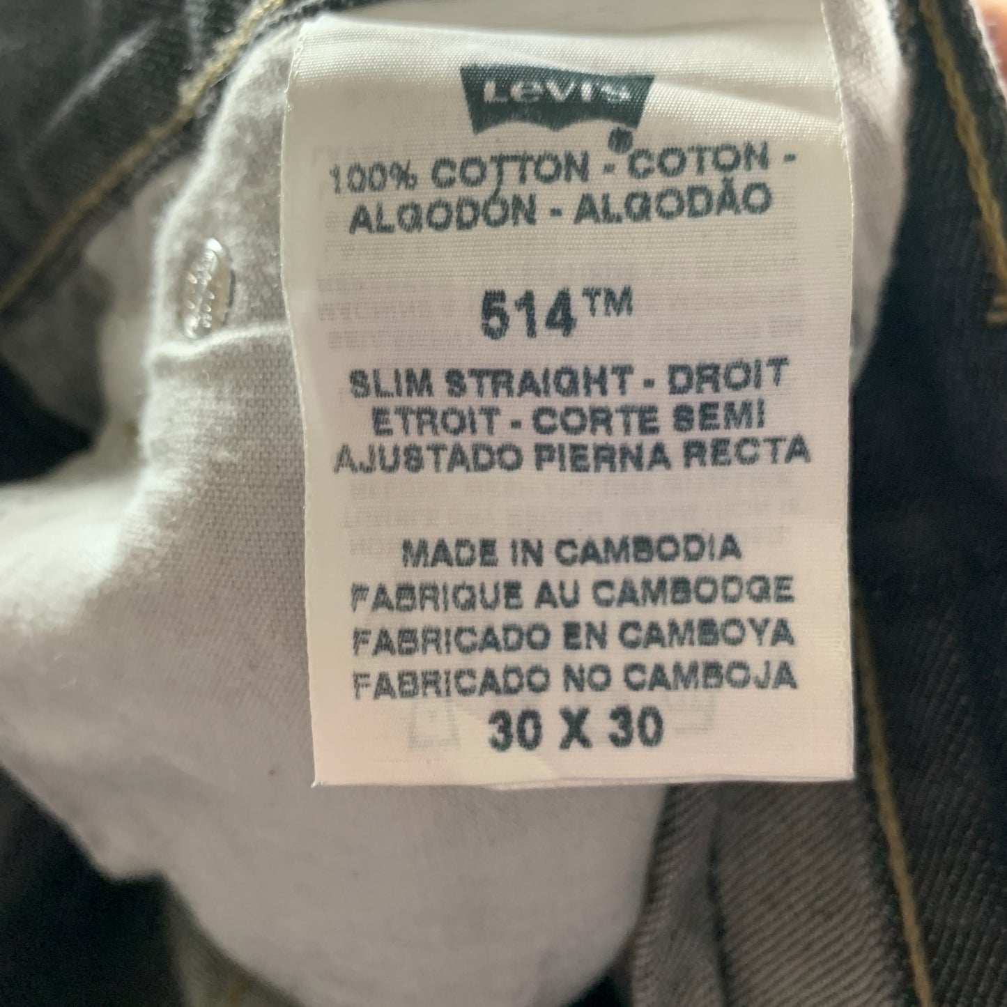 Vintage LEVI'S 514 Jeans W30 L30 Mens Regular Fit Straight Grey