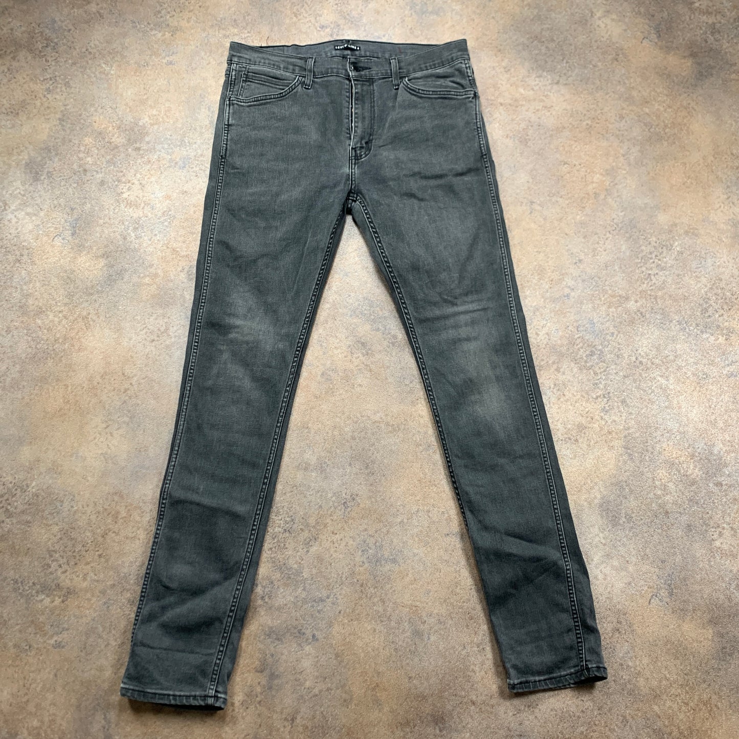 LEVI'S Line 8 Jeans W34 L33 Mens Skinny Fit Grey