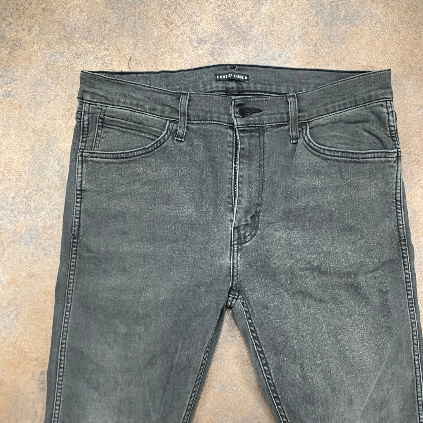 LEVI'S Line 8 Jeans W34 L33 Mens Skinny Fit Grey