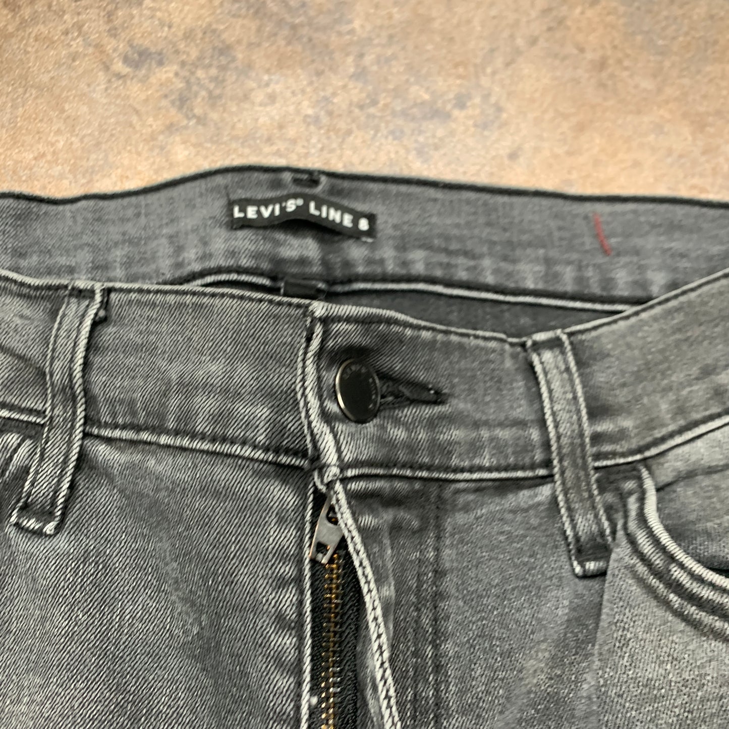 LEVI'S Line 8 Jeans W34 L33 Mens Skinny Fit Grey