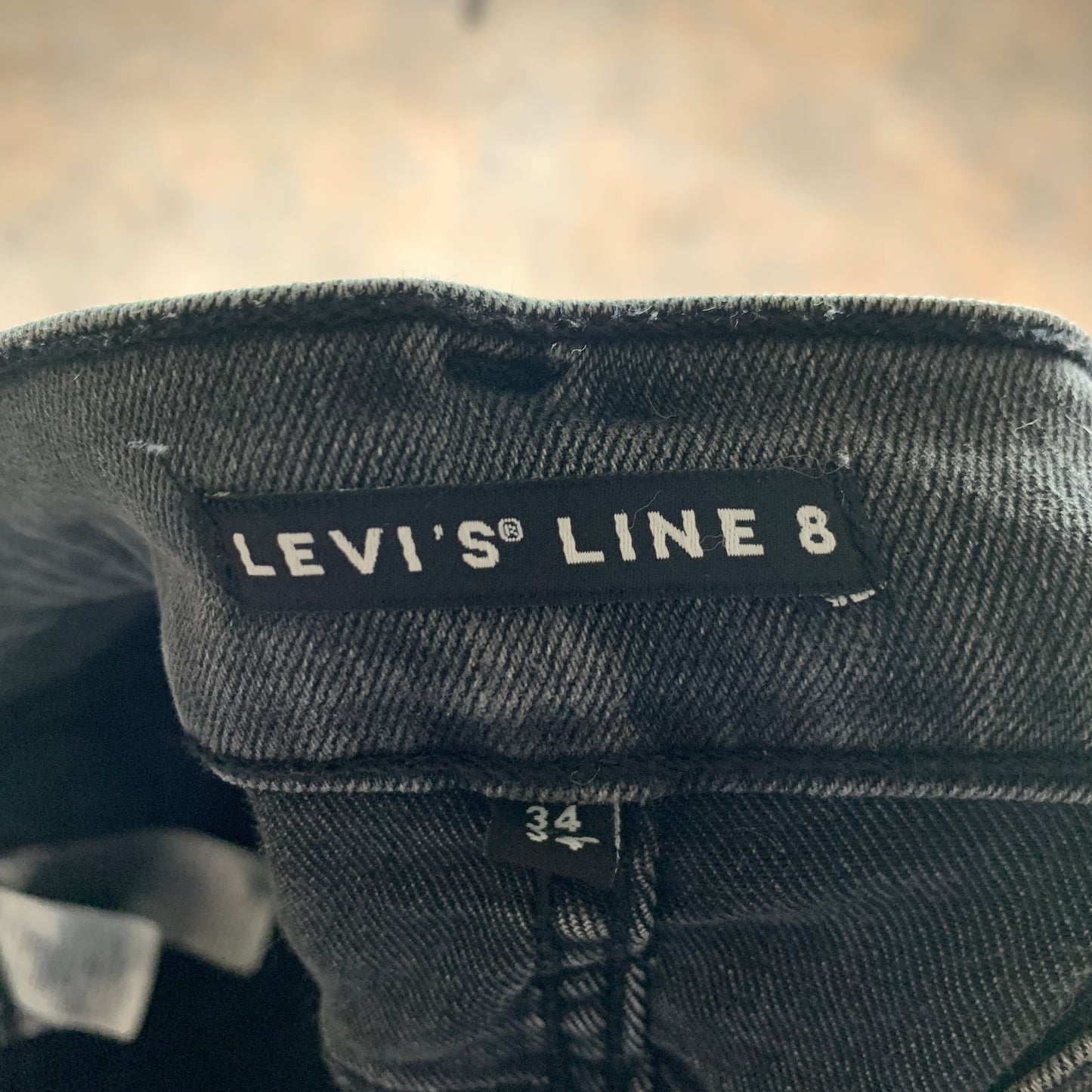 LEVI'S Line 8 Jeans W34 L33 Mens Skinny Fit Grey