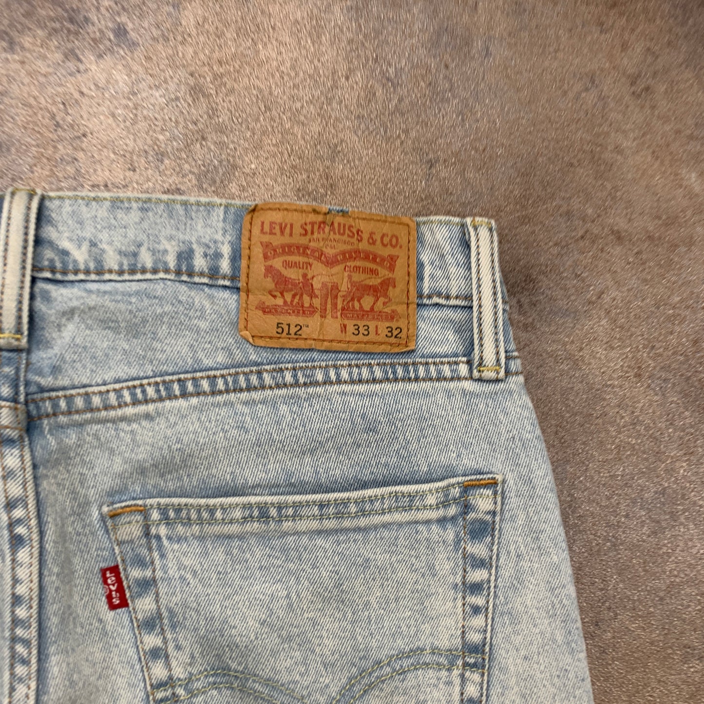 LEVI'S 512 Jeans W33 L31 Mens Slim Fit Tapered Blue