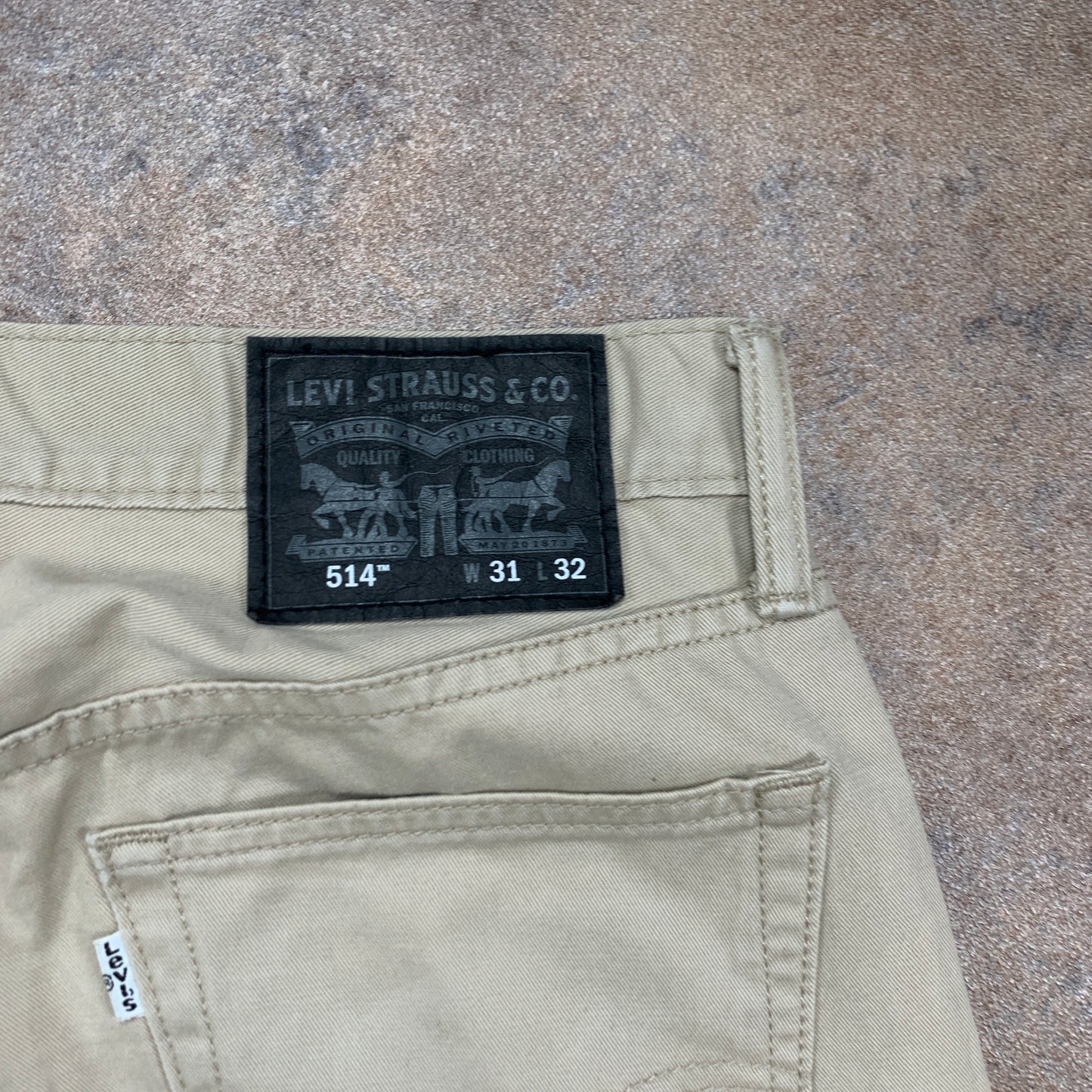 LEVI'S 514 Jeans W31 L32 Mens Regular Fit Straight Beige