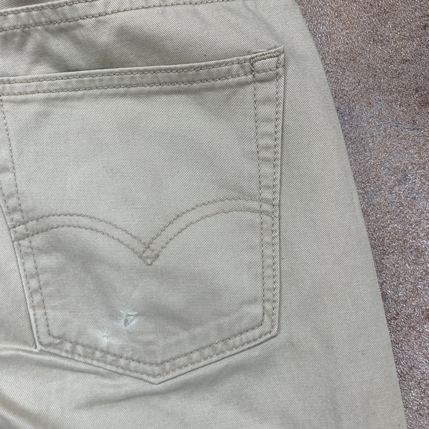 LEVI'S 514 Jeans W31 L32 Mens Regular Fit Straight Beige