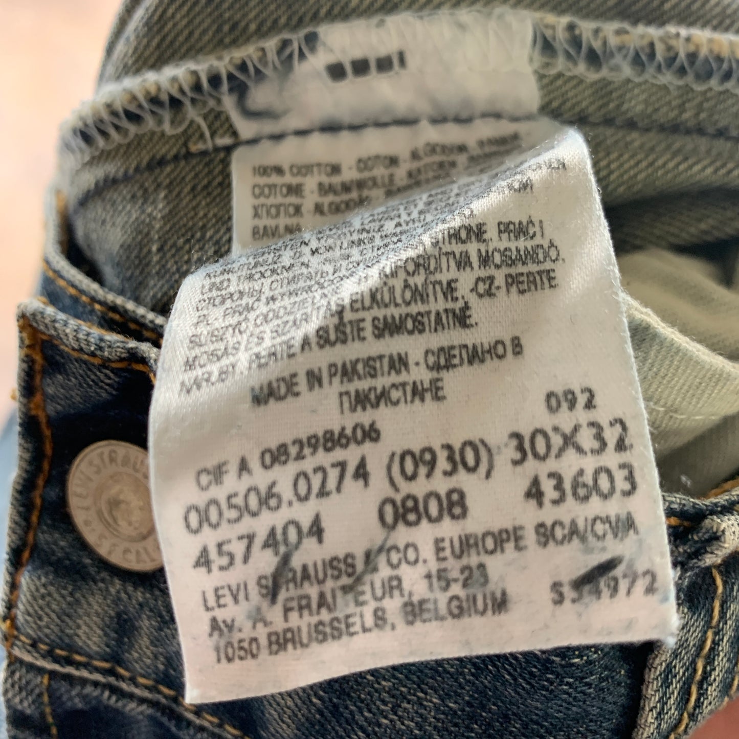 Vintage LEVI'S 506 Jeans W30 L32 Mens Regular Fit Straight Blue