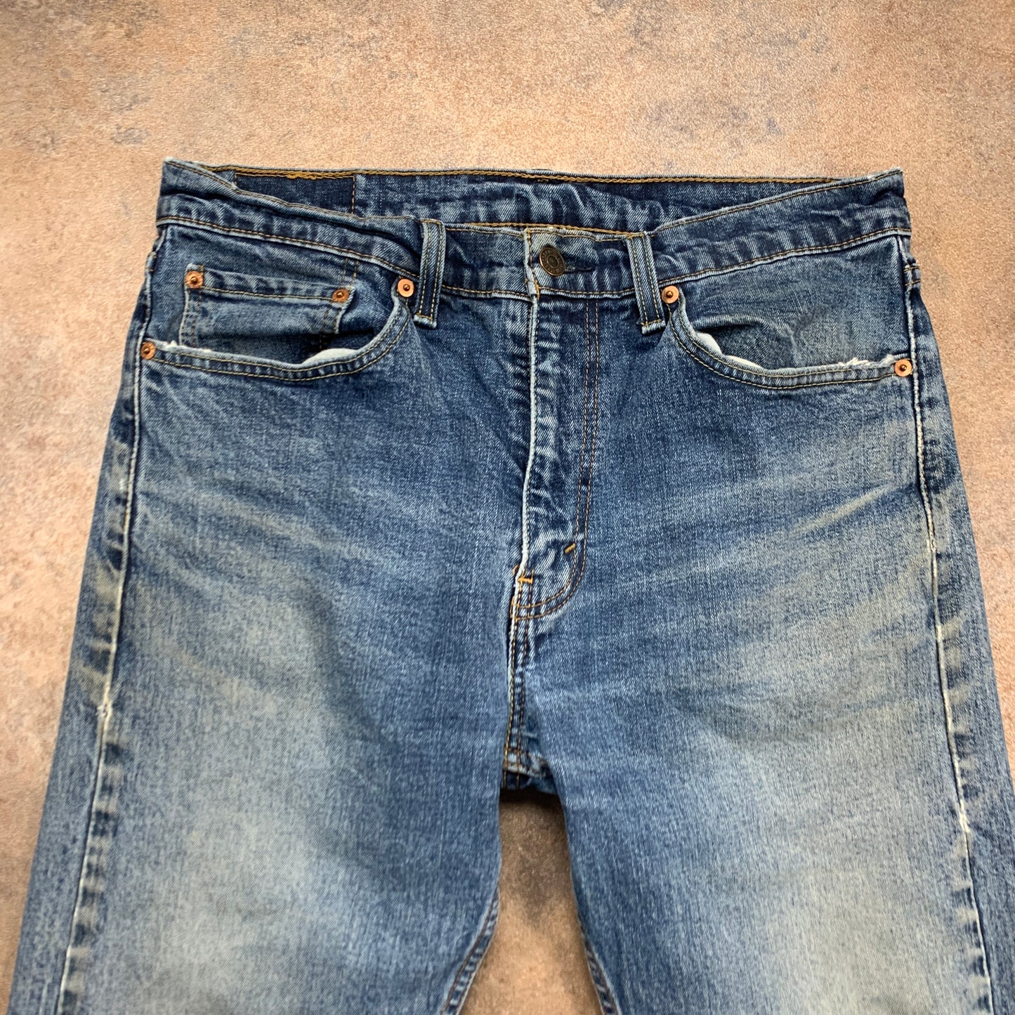 LEVI'S 505 Jeans W34 L31 Mens Regular Fit Straight Blue