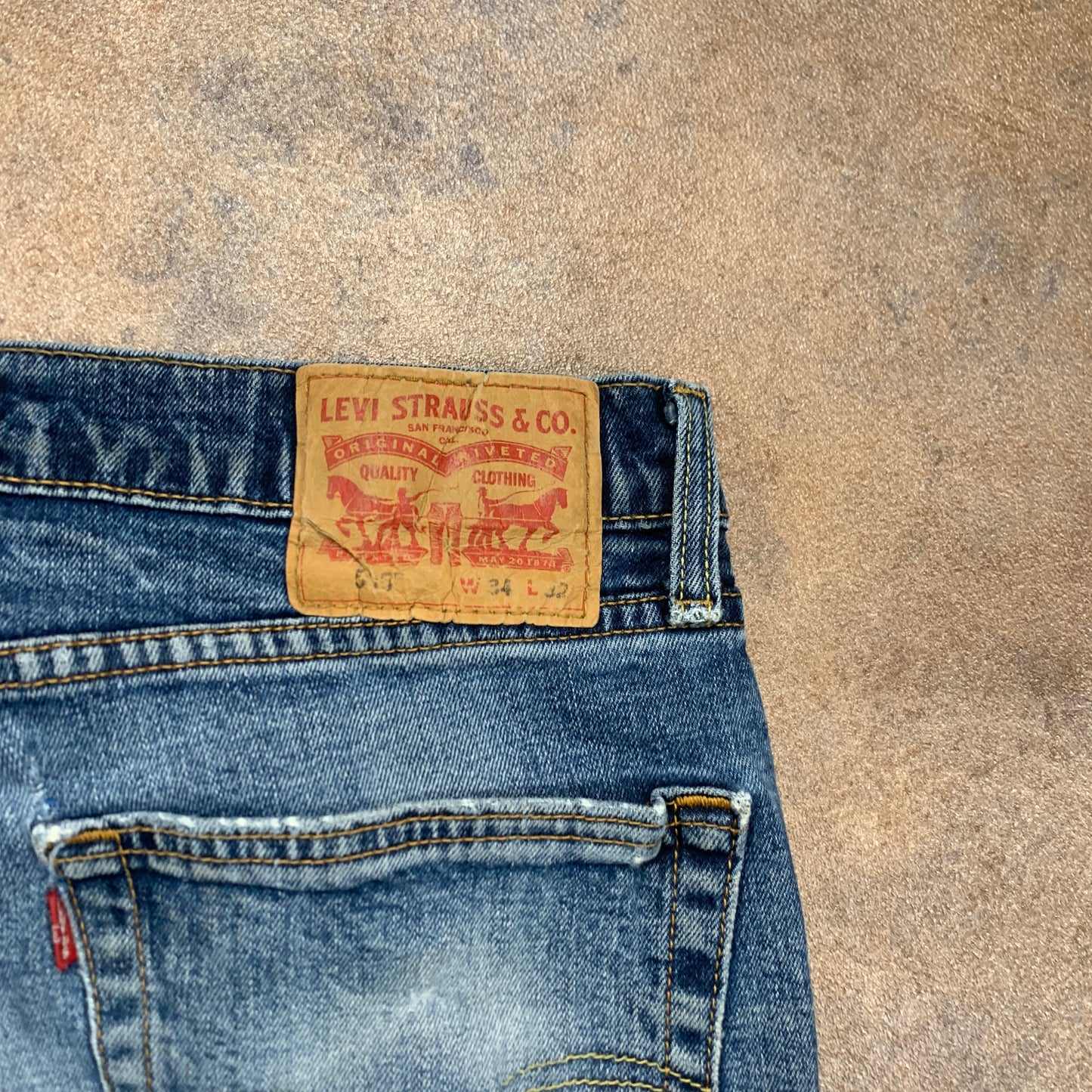 LEVI'S 505 Jeans W34 L31 Mens Regular Fit Straight Blue