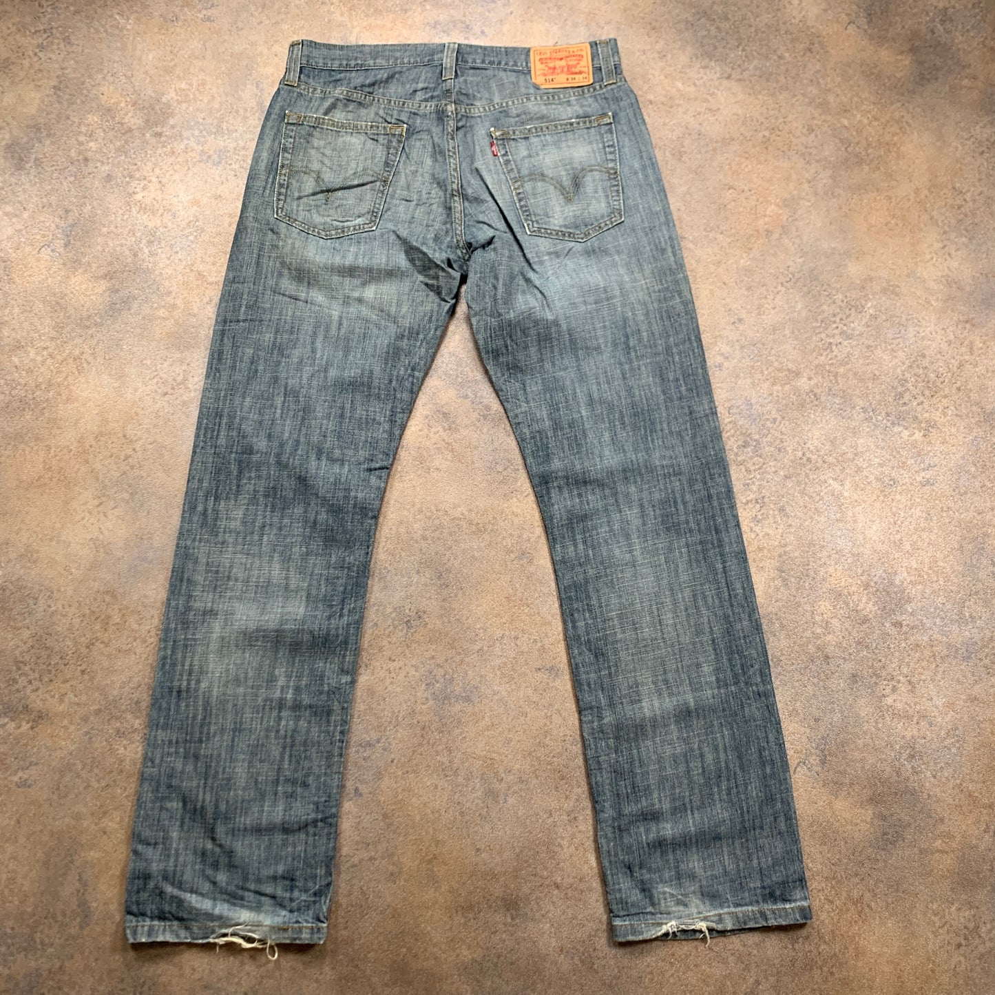 Vintage LEVI'S 514 Jeans W34 L34 Mens Regular Fit Straight Blue