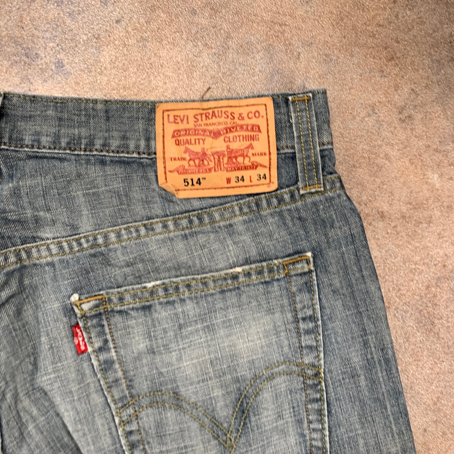 Vintage LEVI'S 514 Jeans W34 L34 Mens Regular Fit Straight Blue